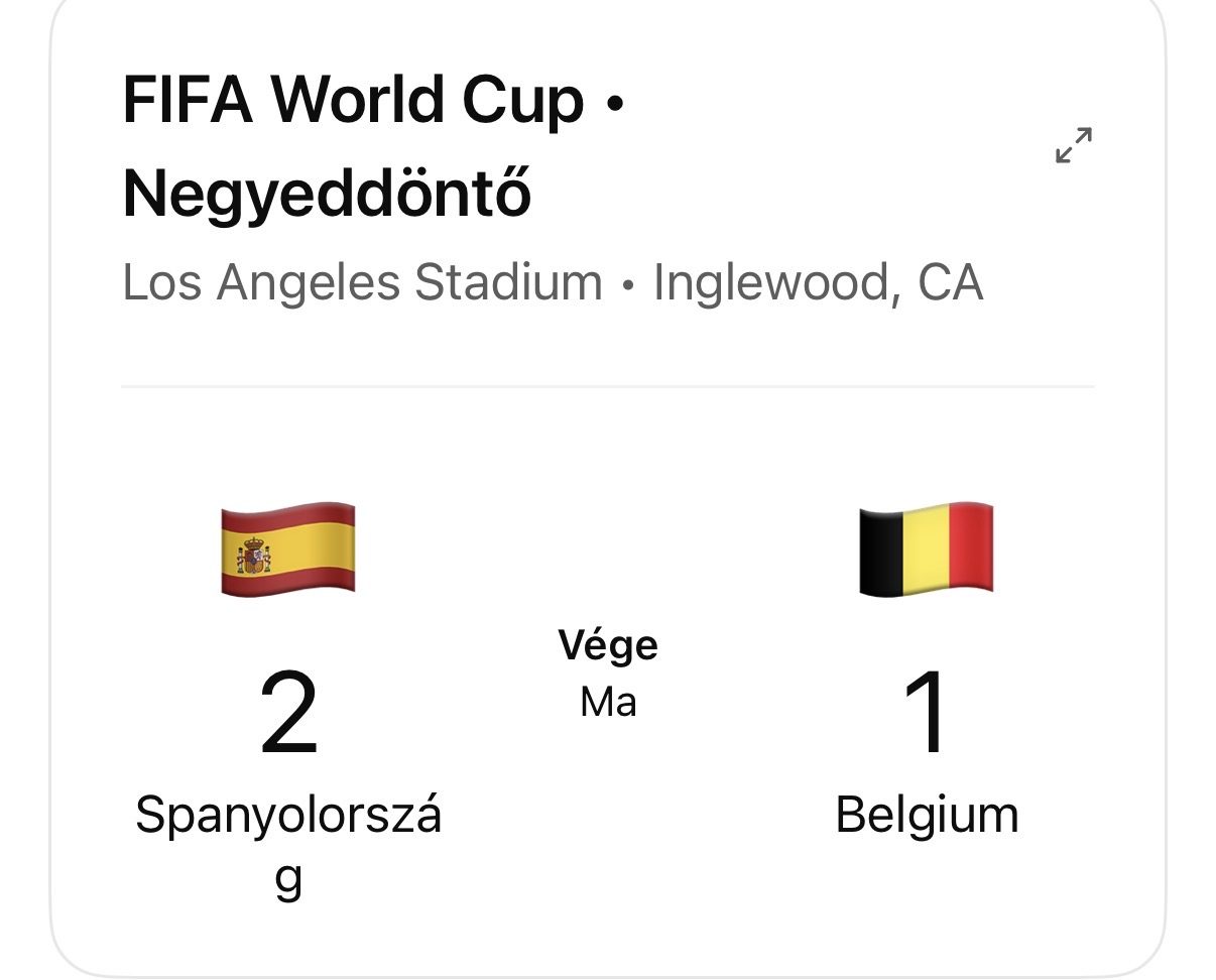 Spanyolország elődöntős – Belgium nagy csatában búcsúzott